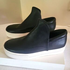 Brand New Ash "Jack" Black Leather Hi-Vamp Platform Sneakers Sz. 9/40 MSRP $189